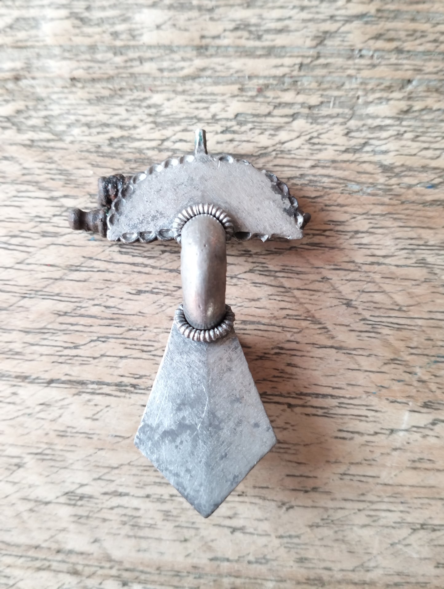 Roman Silver Fan Brooch