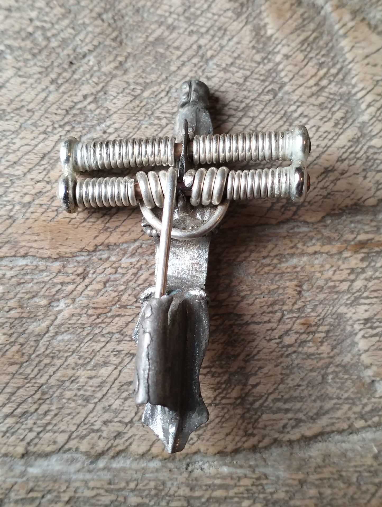 Roman Silver Dual spring brooch