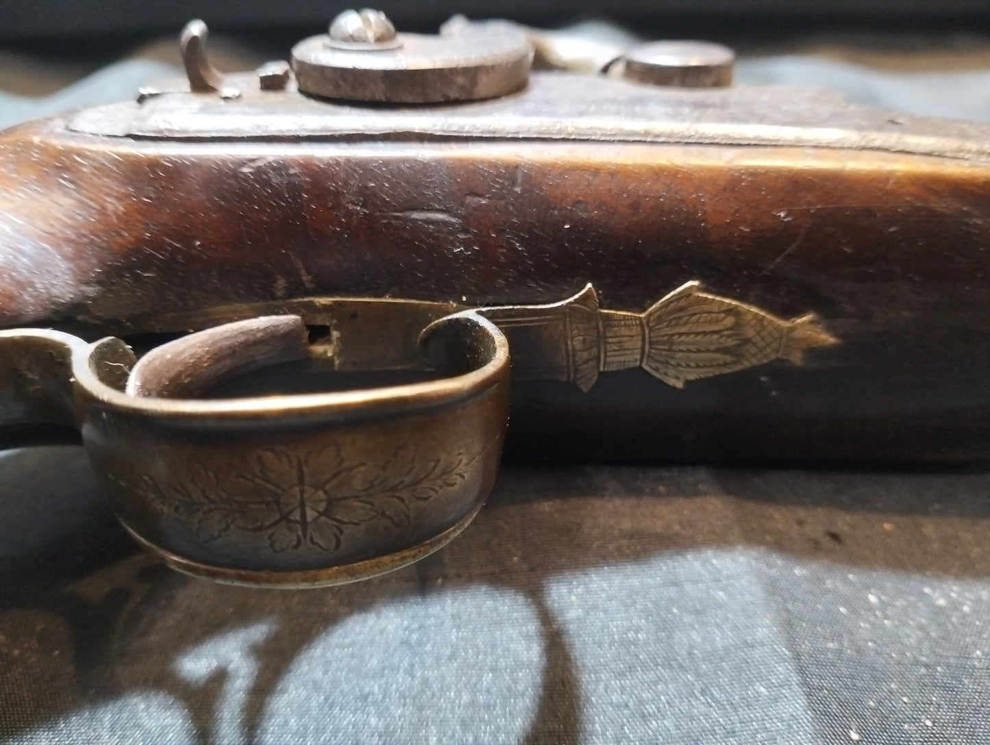 Pistol percussion cannon barrel with bayonet